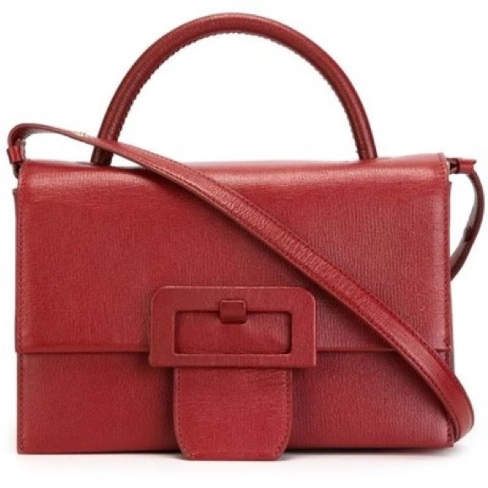 Maison Martin Margiela Large Red Buckle Crossbody Top Handle Bag